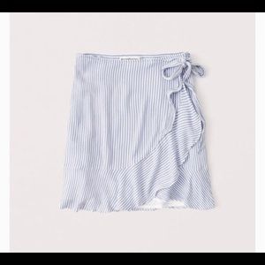 Ruffle wrap mini skirt